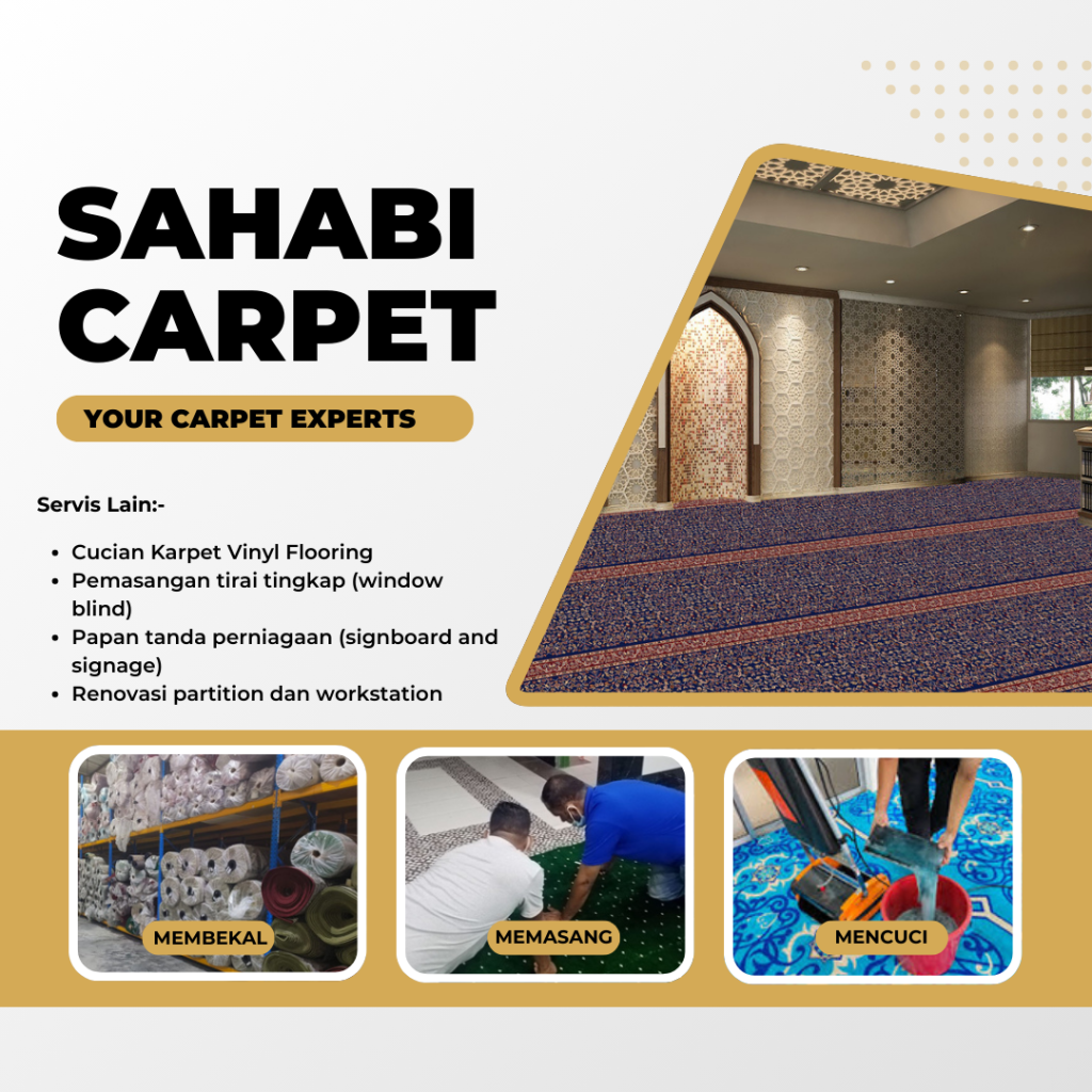 Karpet Masjid Surau Cuci Murah Kilang PASANG